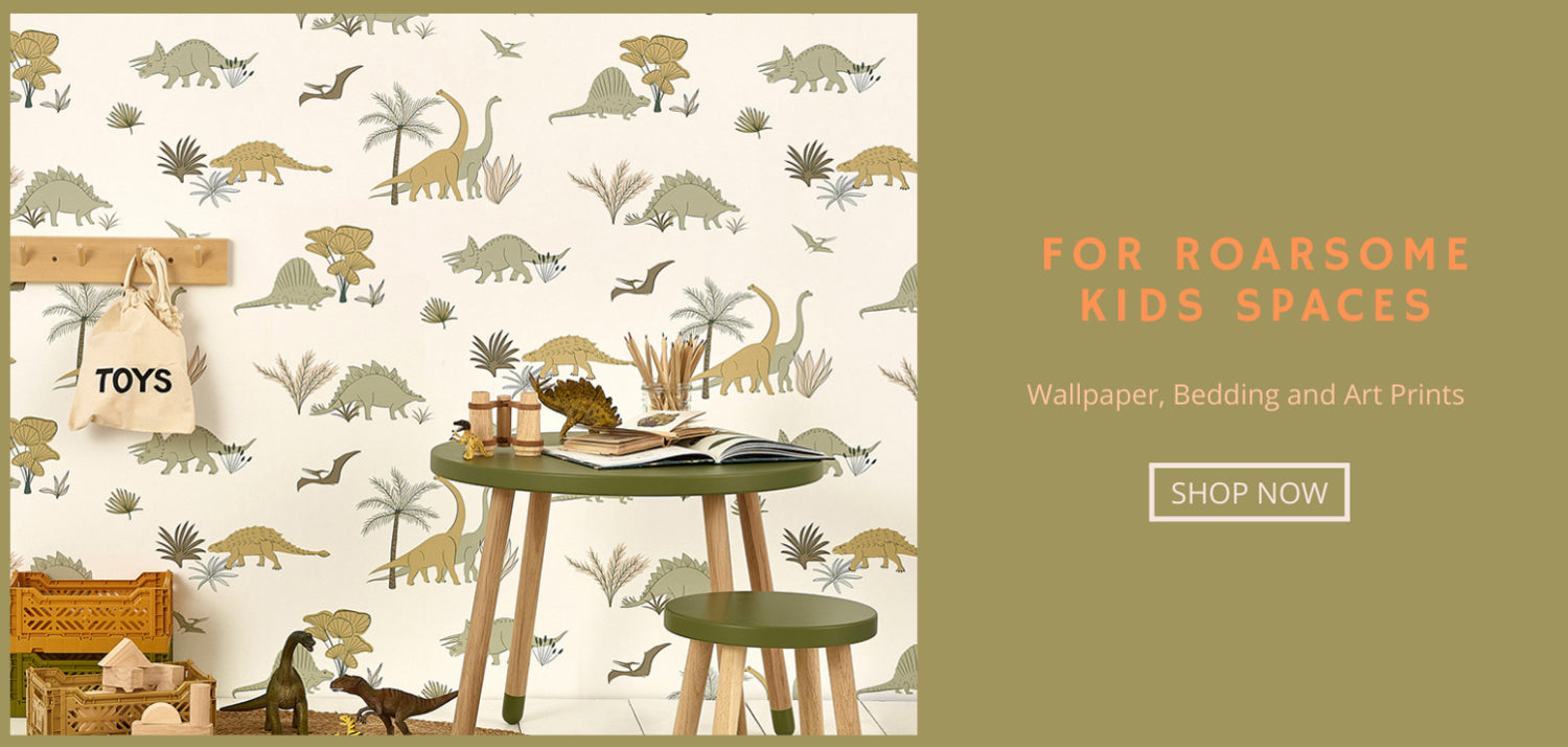 Dinosaurs wallpaper by Hibou Home