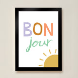 Bonjour Kids Art Print by Hibou Home