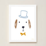 Bruno Dog Kids Art Print by Hibou Home