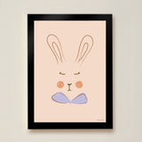 Sylvie Rabbit Kids Art Print by Hibou Home